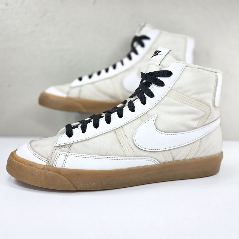 Nike By You Blazer Mid ’77 Custom Men’s Size 12 White Gum Black Sneakers